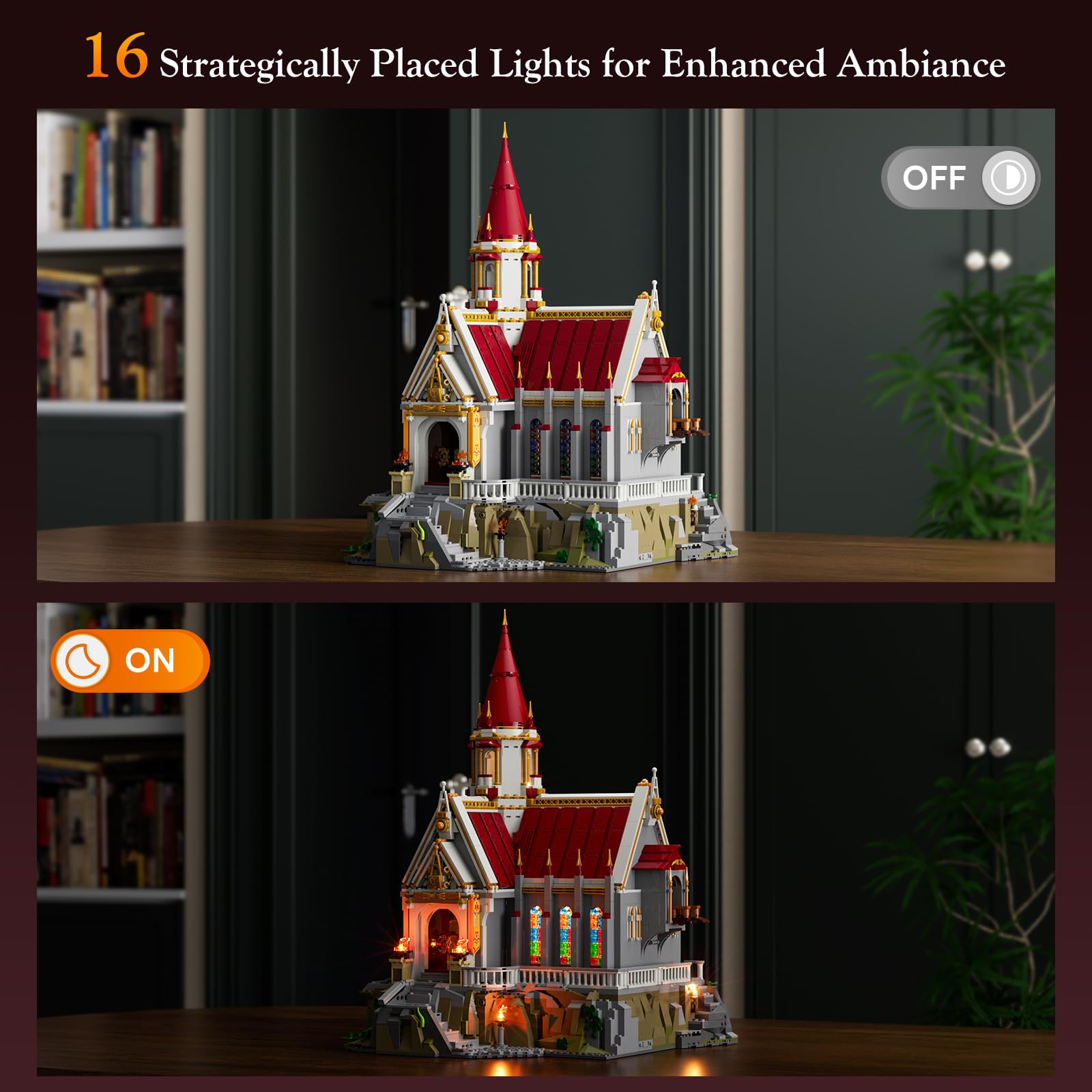 LUMIBRICKS Medieval King's Castle Treasury Building Bricks Set - Middle Ages City Town Modular Collection Display Kit with Minifigures 3209 Pcs for Adults & Teens - Image 4